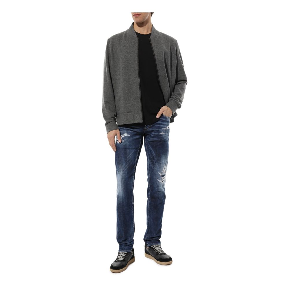 Dsquared² Blue Cotton Men Slim Jean