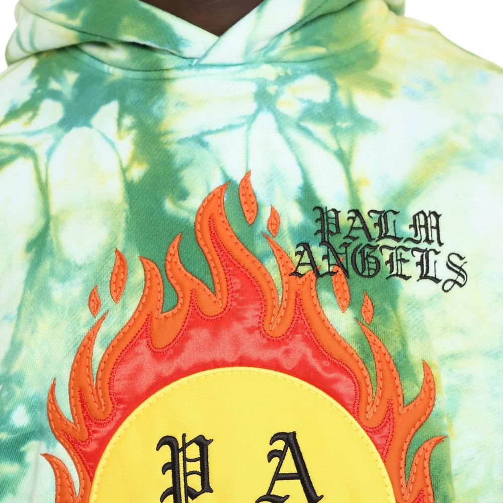 Palm Angels Green Cotton Sweatshirt