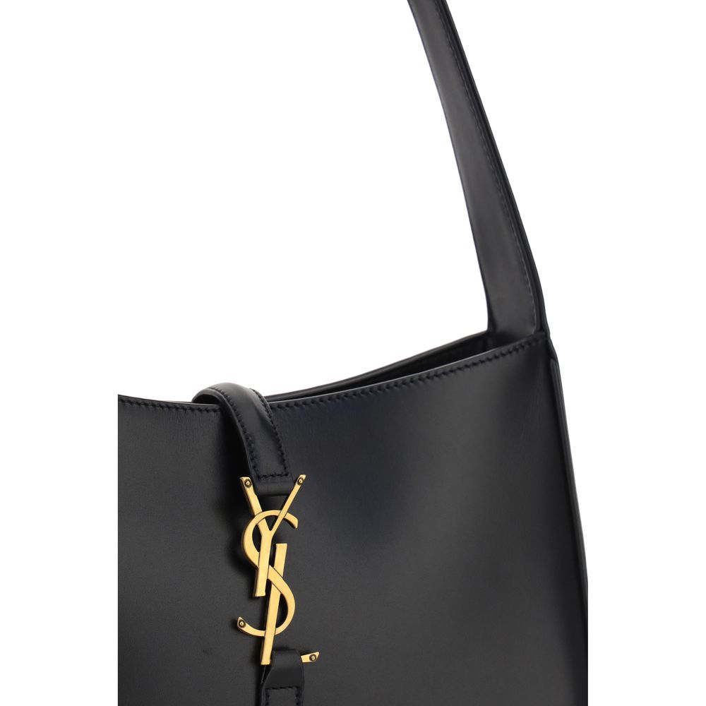 Saint Laurent Black Calf Leather Bos Taurus Shoulder Bag