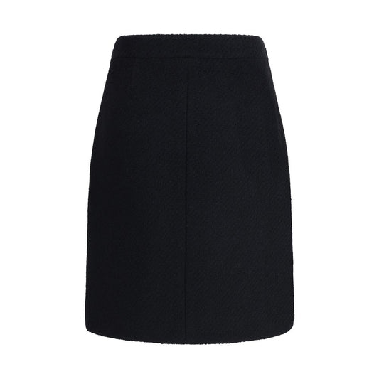Chloé Black Wool Midi Skirt