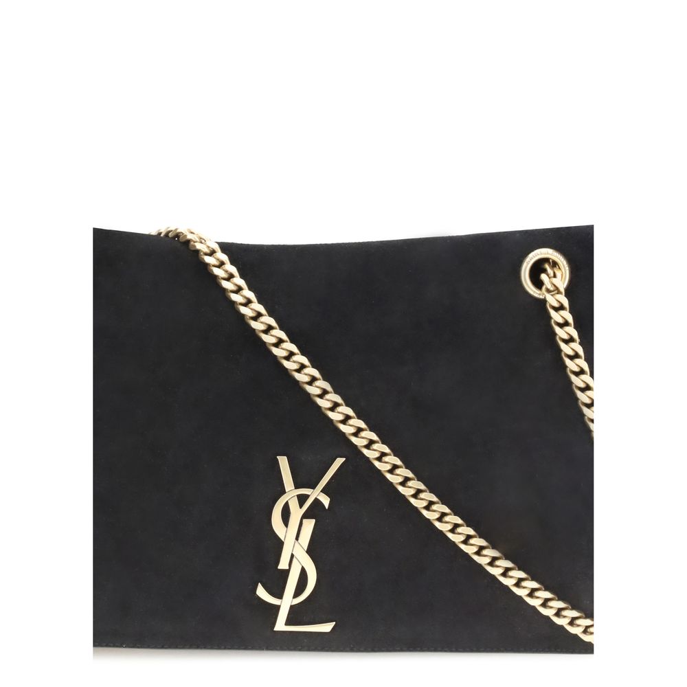 Saint Laurent Black Calf Leather Bos Taurus Shoulder Bag