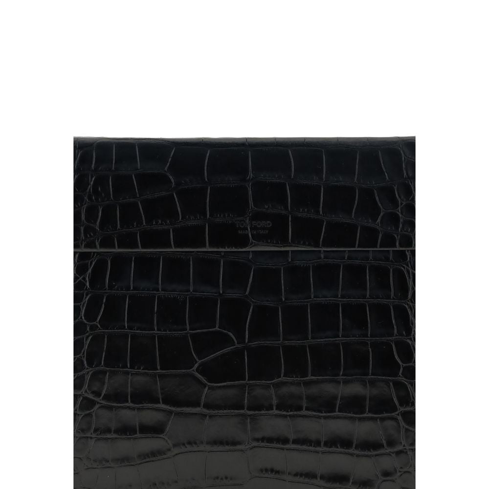 Tom Ford Black Leather Clutch Bag