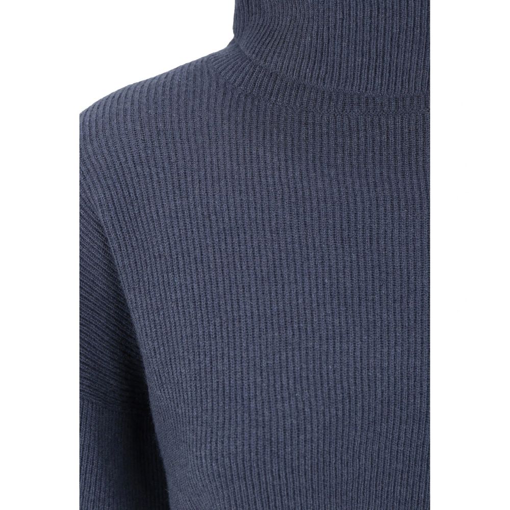 Brunello Cucinelli Blue Cashmere Turtleneck