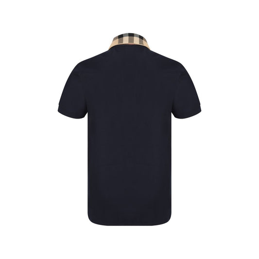 Burberry Blue Cotton Polo Shirt