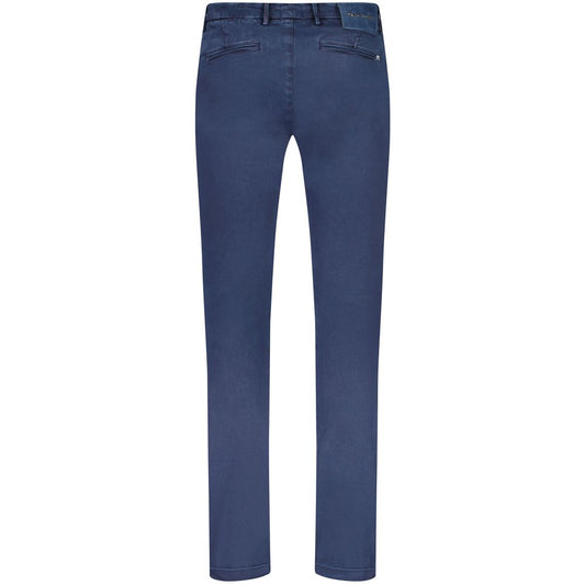 Tramarossa Blue Cotton Men Chino Trouser
