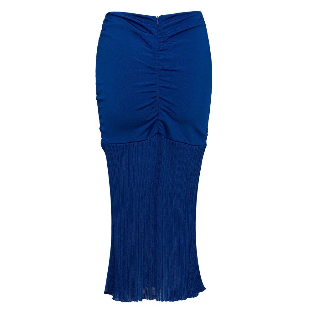 Tom Ford Blue Viscose Midi Skirt