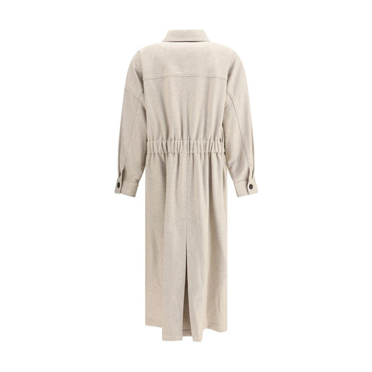 Brunello Cucinelli Beige Wool Coat