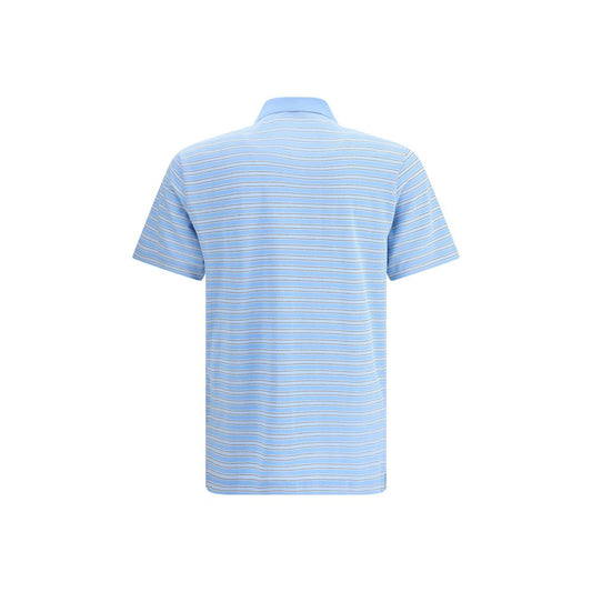 Prada Light Blue Cotton Polo Shirt
