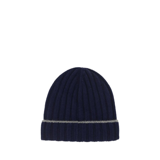 Brunello Cucinelli Blue Cashmere Beanie