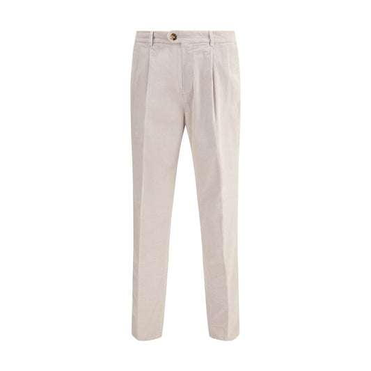 Brunello Cucinelli Gray Cotton Casual Pants