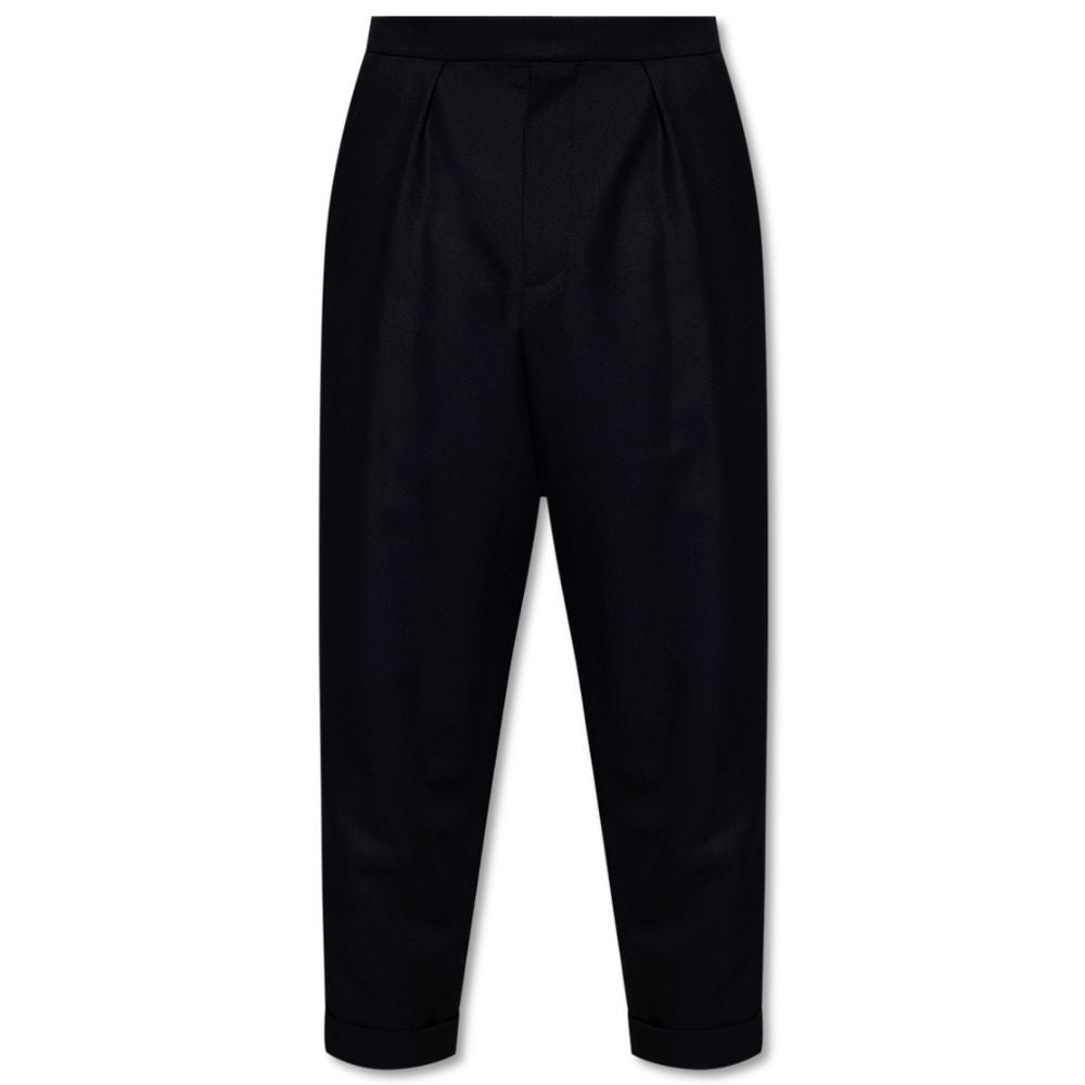 Balmain Black Cotton Men Trousers