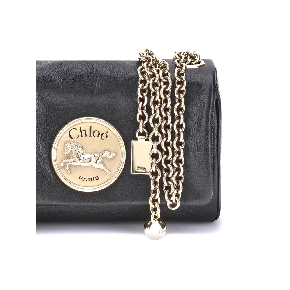 Chloé Black Calf Leather Bos Taurus Shoulder Bag
