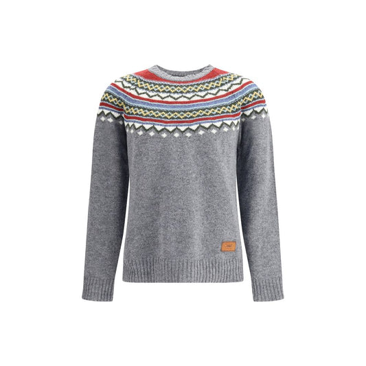 Dsquared² Gray Fleece Wool Sweatshirt