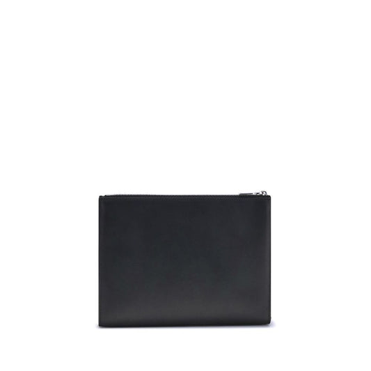 Alexander McQueen Black Calf Leather Bos Taurus Wallet