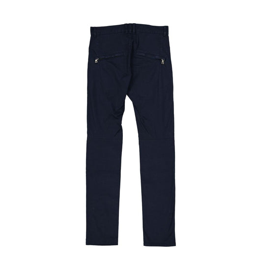 Balmain Blue Cotton Casual Pants