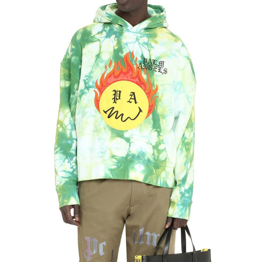 Palm Angels Green Cotton Sweatshirt