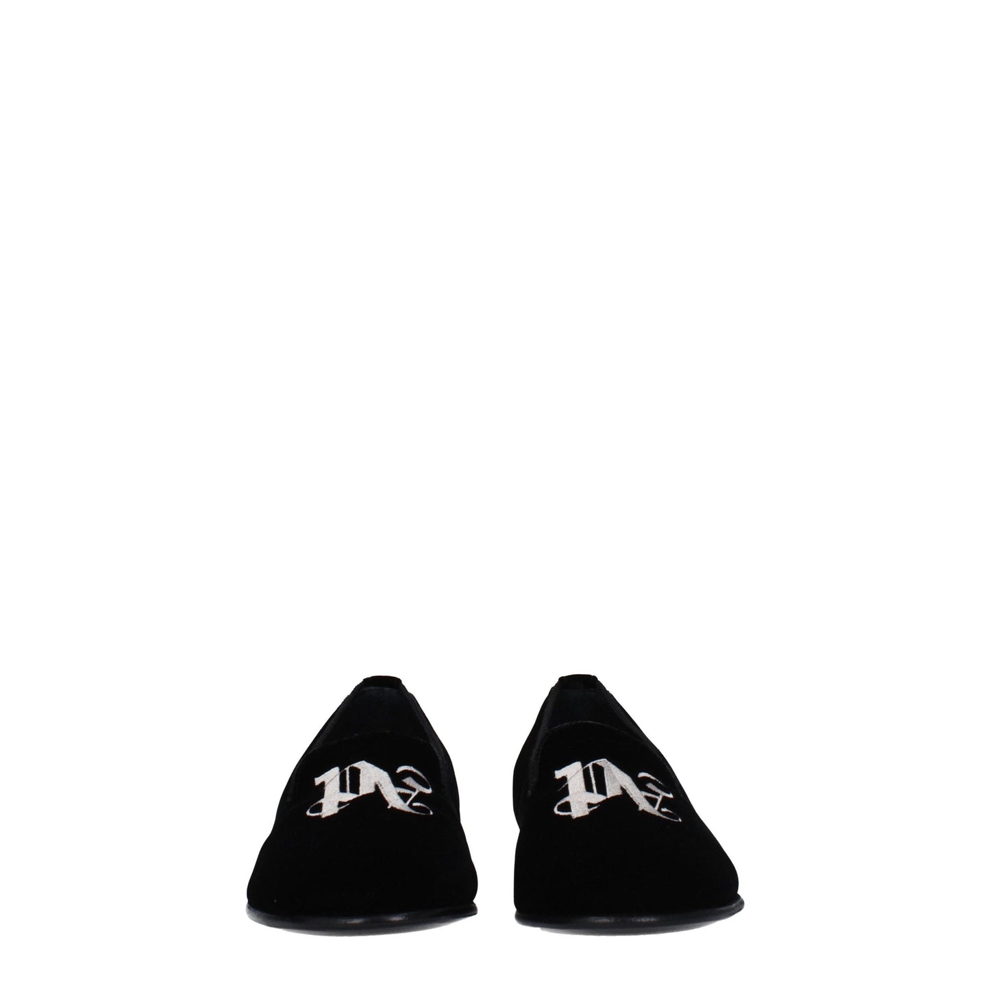 Palm Angels Black Velvet Slip-On Loafers