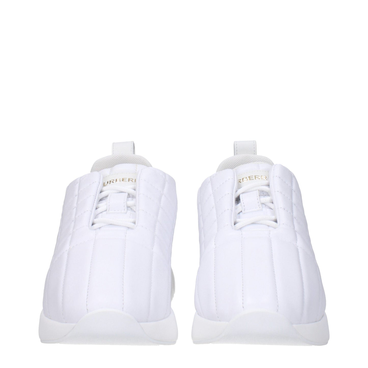 Burberry White Leather Sneakers