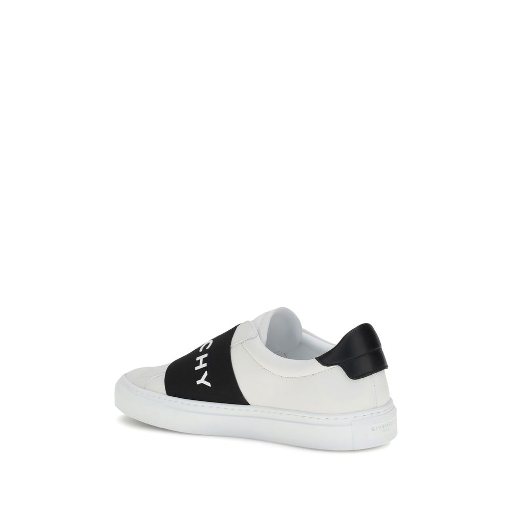 Givenchy White Calf Leather Bos Taurus Low Top Sneakers