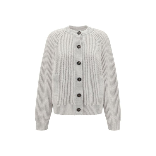 Brunello Cucinelli White Cashmere Cardigan