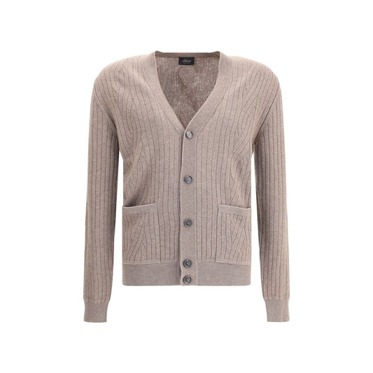 Brioni Brown Wool Cardigan