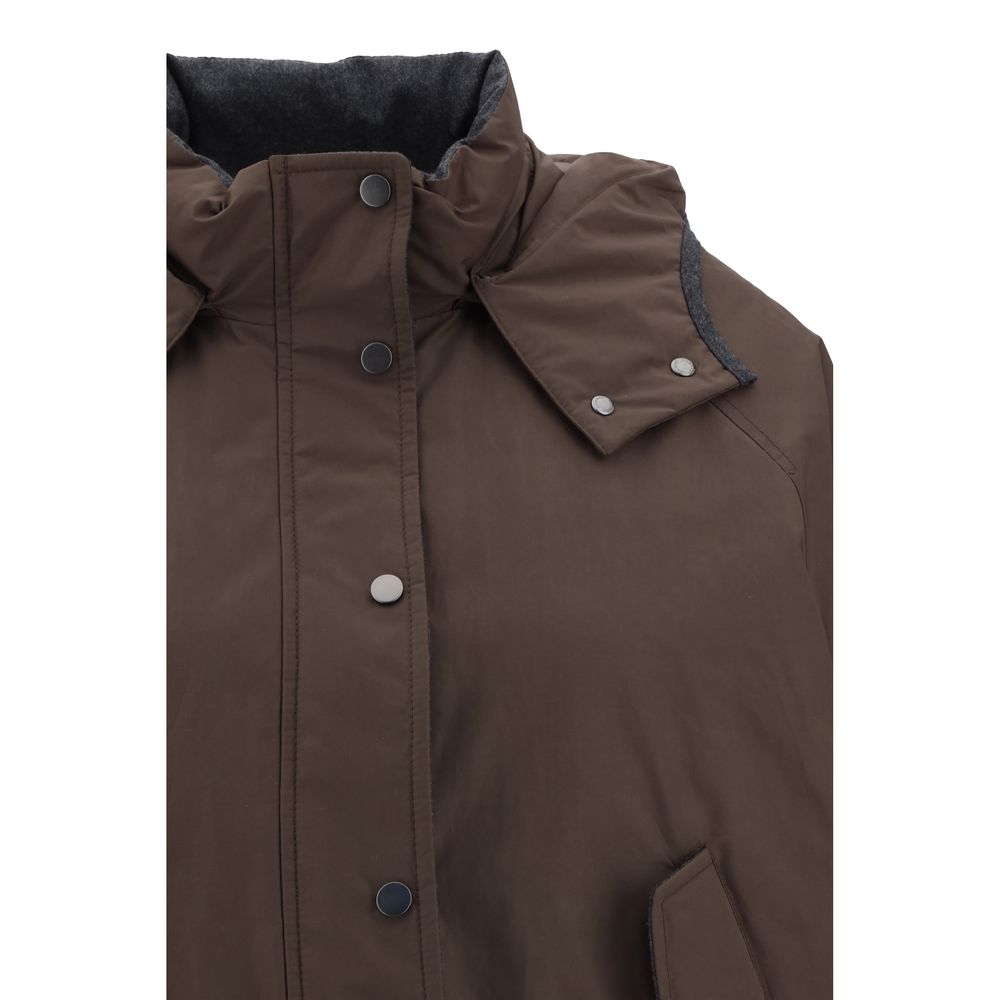 Brunello Cucinelli Brown Polyester Coat