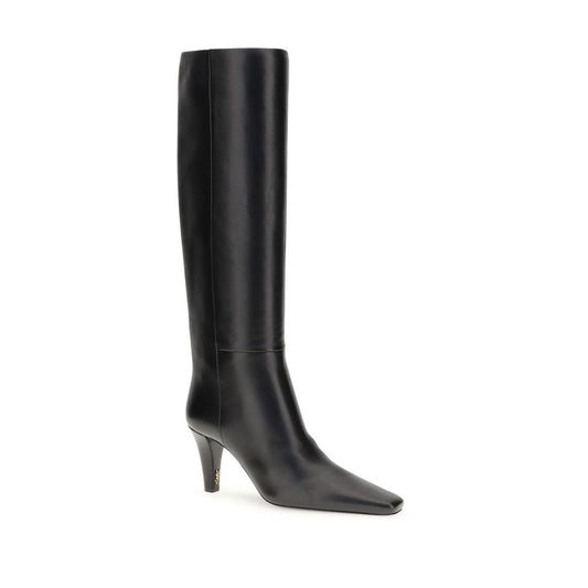 Saint Laurent Black Leather Boots
