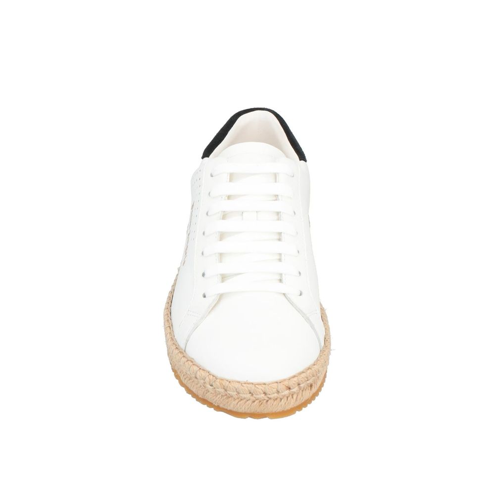 Palm Angels White Calfskin Low Top Sneakers