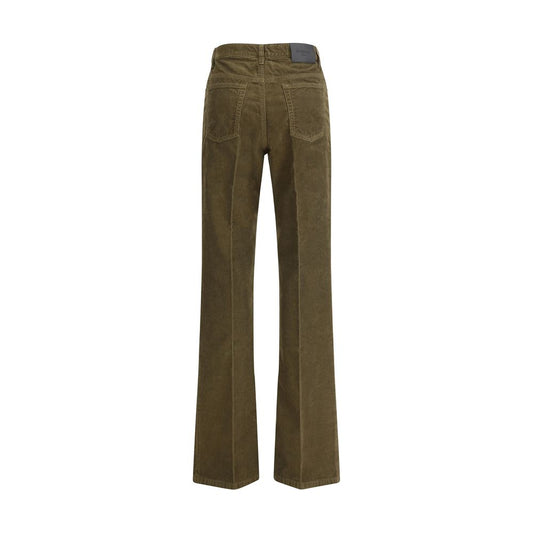 Saint Laurent Green Cotton Casual Pants