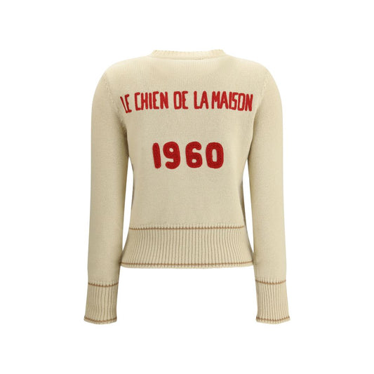 Valentino Cream Fleece Wool Sweatshirt