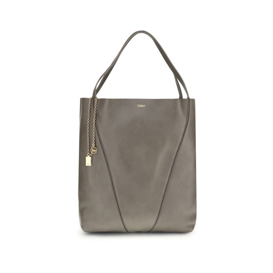 Chloé Gray Calf Leather Bos Taurus Shoulder Bag