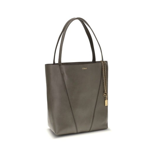 Chloé Gray Calf Leather Bos Taurus Shoulder Bag