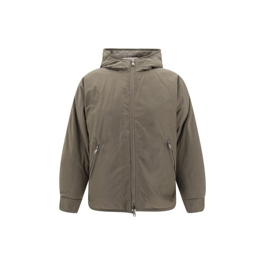 Brunello Cucinelli Brown Fleece Wool Coat