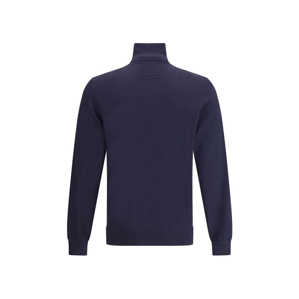 ZEGNA Blue Cashmere Turtleneck