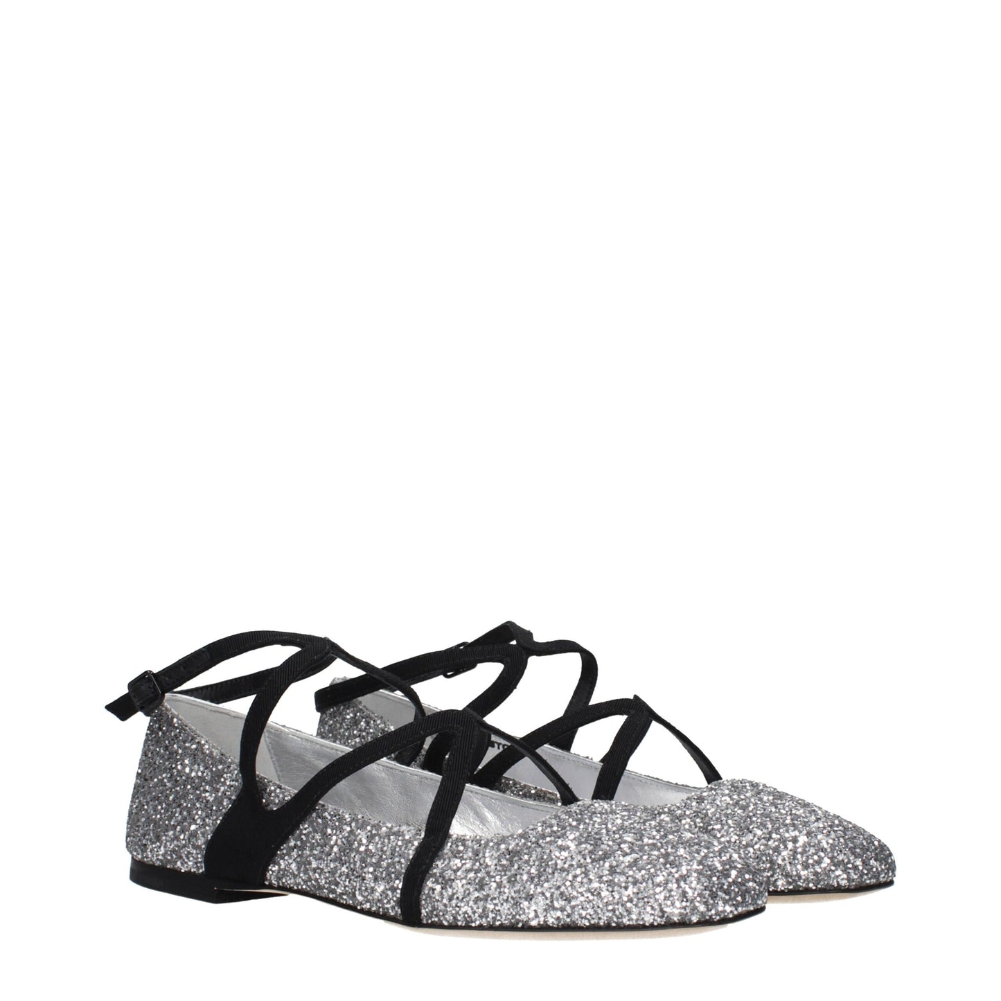Jimmy Choo Gray Plastic Ballet Flats