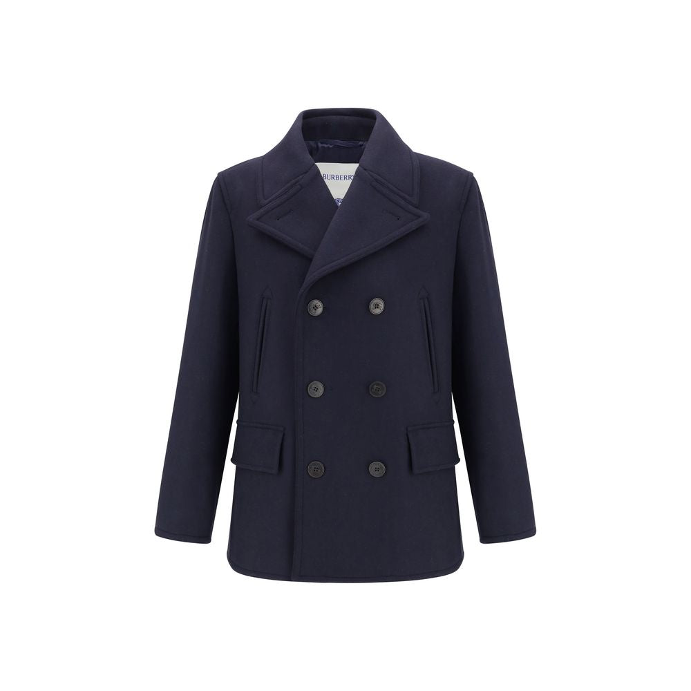 Burberry Blue Wool Coat