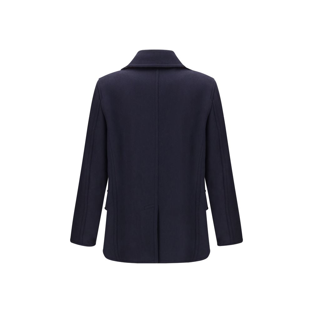 Burberry Blue Wool Coat