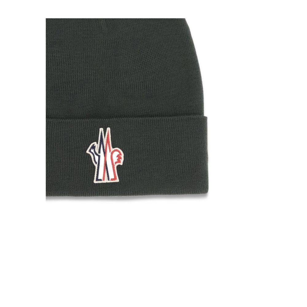 Moncler Grenoble Black Fleece Wool Beanie