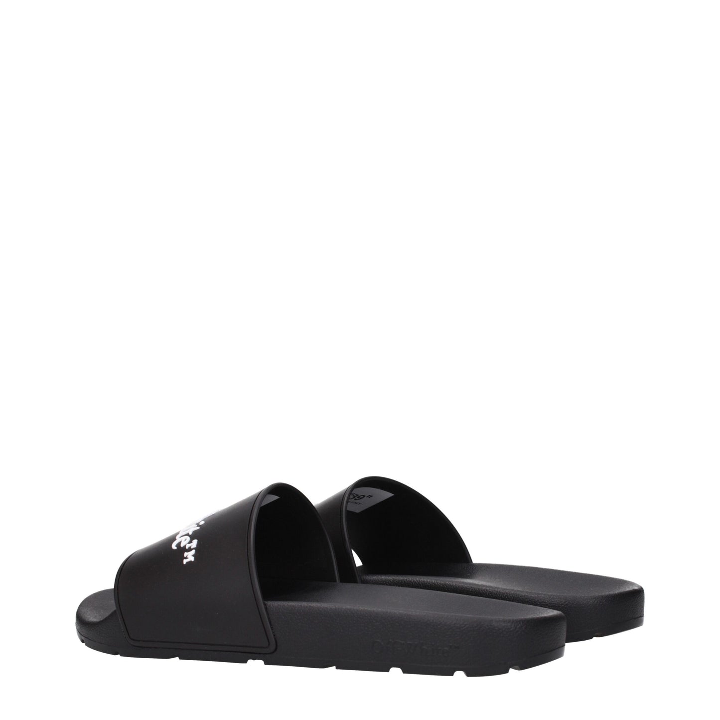 Off-White Black Cotton Slippers