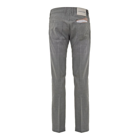 Jacob Cohen Gray Wool Casual Pants