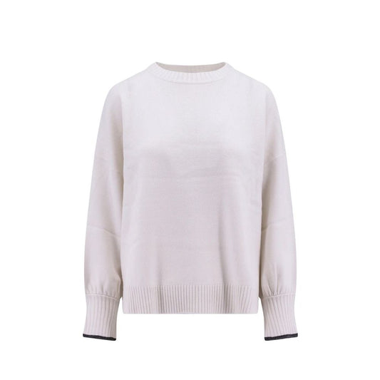 Brunello Cucinelli White Cashmere Sweatshirt