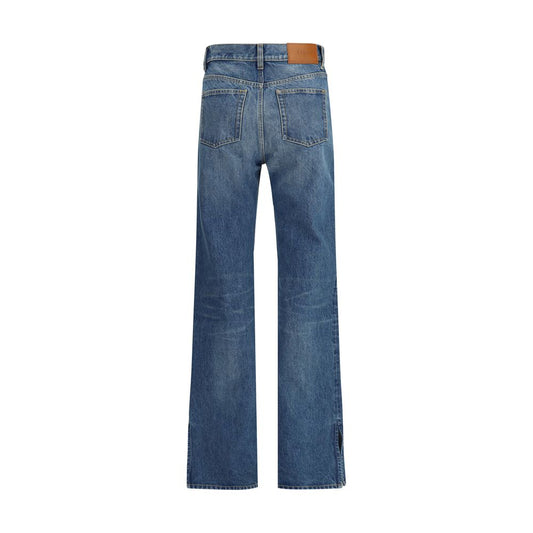 Chloé Blue Cotton Straight-Leg Jeans
