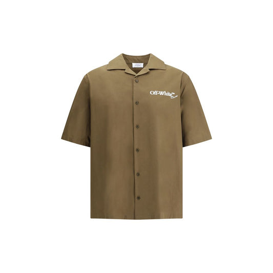 Off-White Green Cotton Shirt