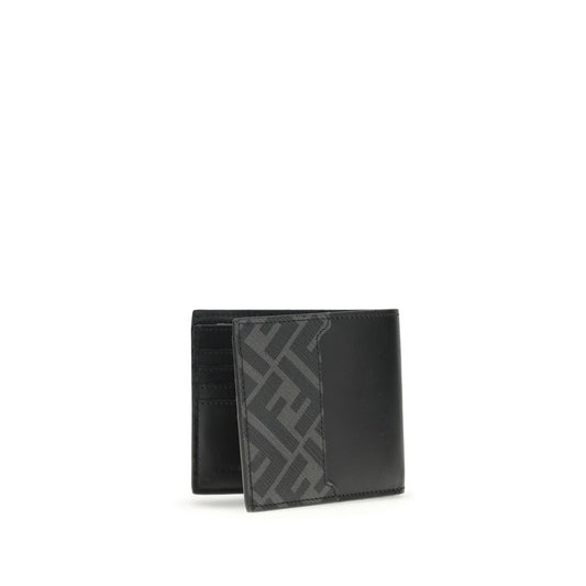 Fendi Black Calf Leather Bos Taurus Wallet
