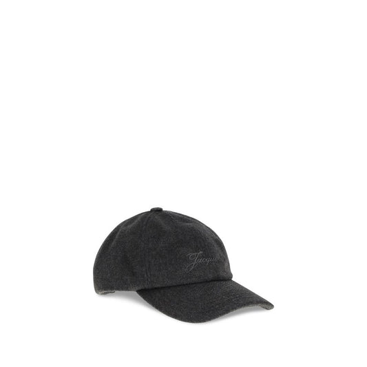 Jacquemus Gray Wool Cap (Baseball Hat)