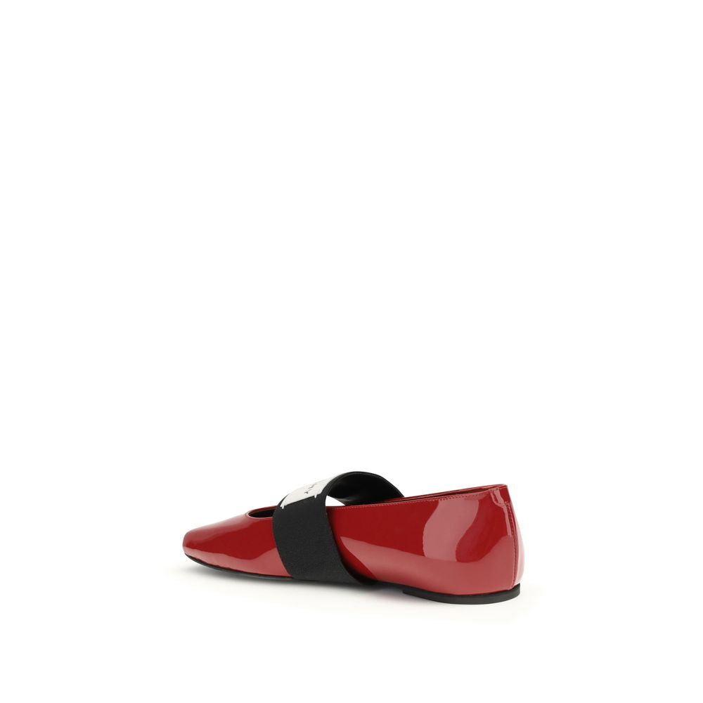 Givenchy Red Leather Ballet Flats