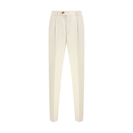 Brunello Cucinelli Cream Cotton Casual Pants