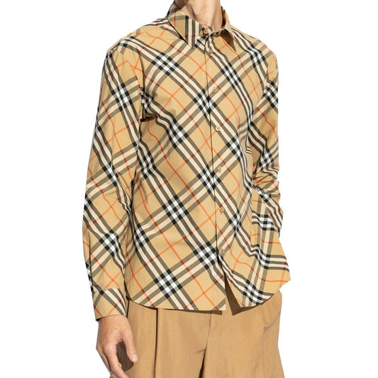 Burberry Brown Cotton Pattern Shirt