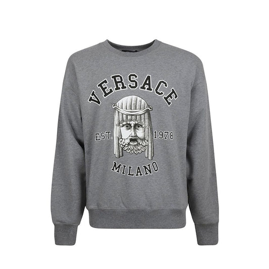 Versace Gray Cotton Sweatshirt