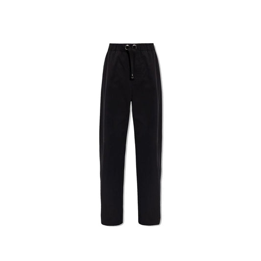 Versace Black Cotton Casual Pants